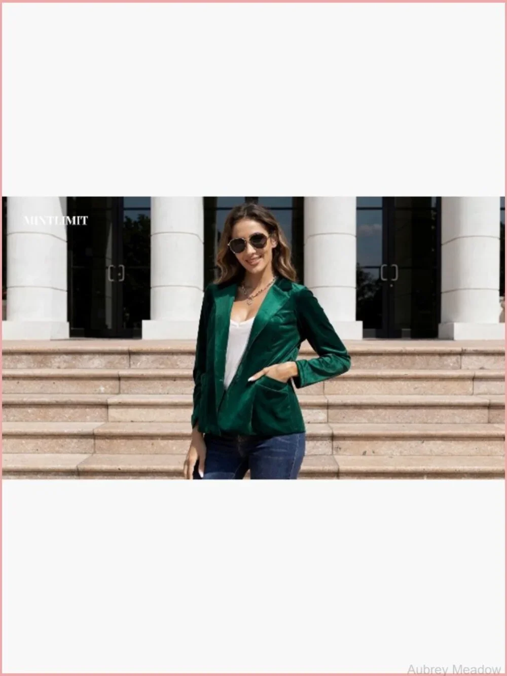 Velvet Blazer Notched Lapel Button Front Long Sleeve V Neck Blazers Jacket Coat